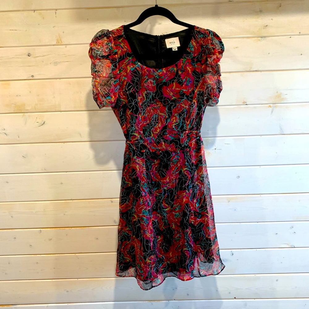 Eci New York | Swirl Patterned Dress